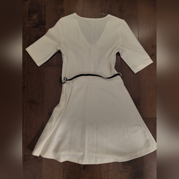 Dynamite White Dress with Belt - Picture 2 of 2
